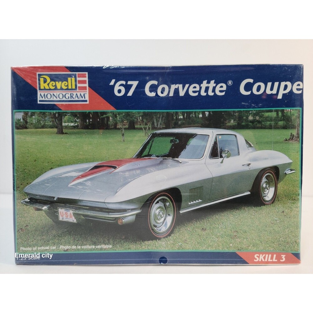 Vtg Revell Monogram 1/25 Scale '67 Corvette Coupe - Factory Sealed